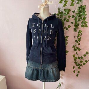 Vintage Navy Blue Hollister Zip Up
